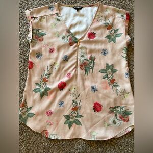 EXPRESS Women’s Short Sleeve Floral Blouse Size Large